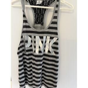 Victoria's Secret Pink Womens Teen SP Tank Top Cotton Racer Back Lace Athleisure